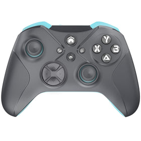 Nonbliep controller front view showing layout and comfortable grip