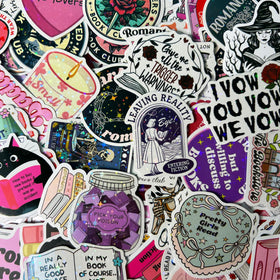 NONETH holographic bookish stickers for laptop brighten your gear with bold accents