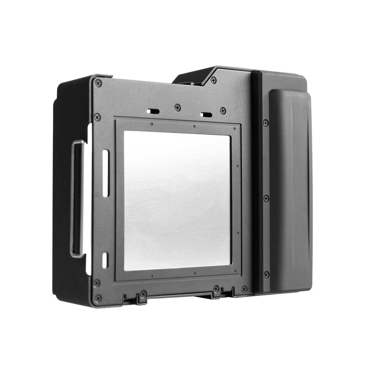 NONS Instant Back chassis close-up showing sturdy build for Hasselblad compatibility.