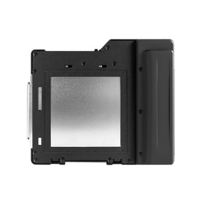 NONS Instant Back mounted on a Hasselblad body demonstrates seamless square-film compatibility.