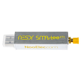 NooElec close-up of TCXO and connectors highlighting stable frequency and quality components