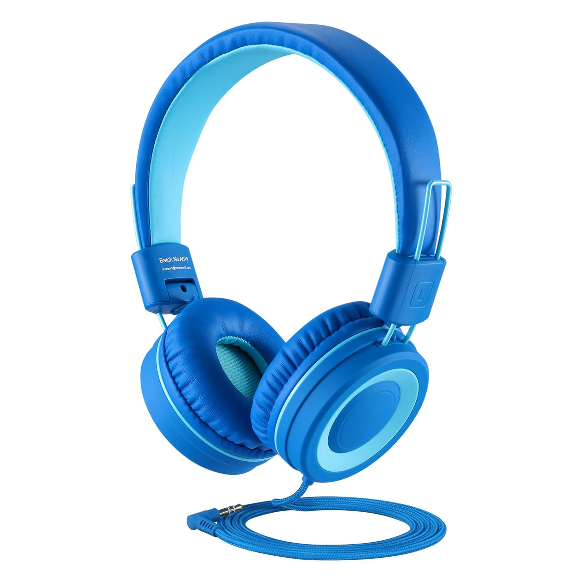Noot Products K11 foldable kids headphones skyline blue for travel and study
