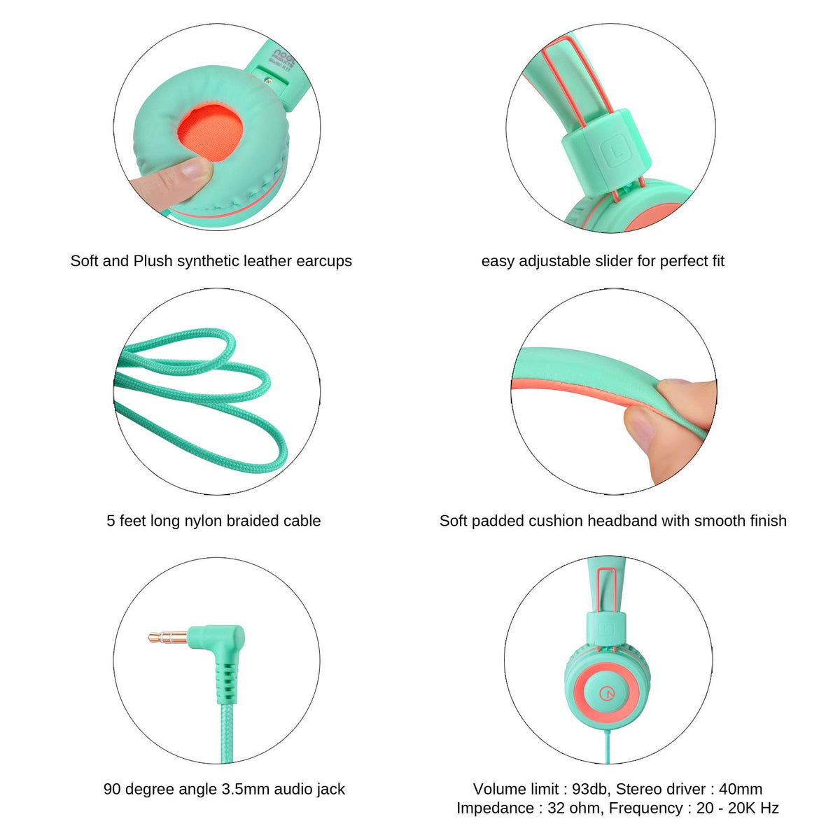 Noot products K11 on-ear cushions offer soft padding for gentle wear.
