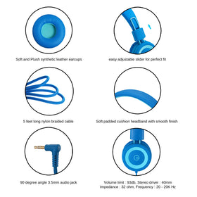Noot Products K11 on-ear design skyline blue comfortable for long trips