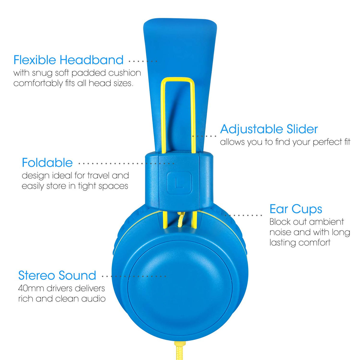 Noot Products K33 on-ear cushions provide a comfortable kid-friendly fit.