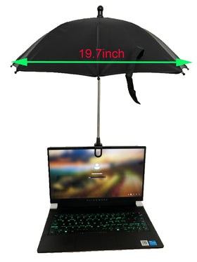 Noraling Sun Shade clamp securely grips laptop edge without scratches.