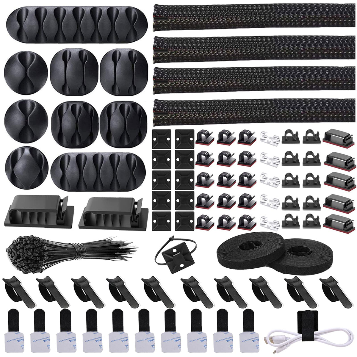 N NOROCME cord management kit main setup shows organized cables and clutter-free desk