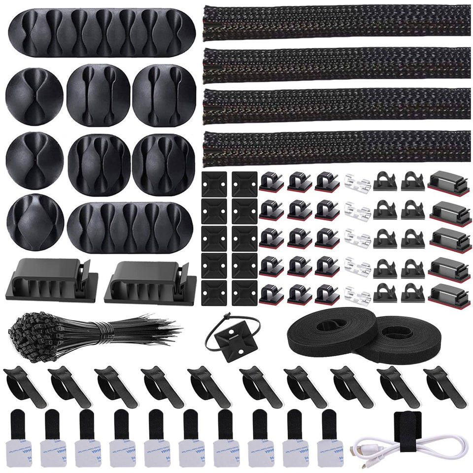 N NOROCME cord management kit main setup shows organized cables and clutter-free desk