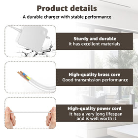 Norward white power cord blends with home or office decor