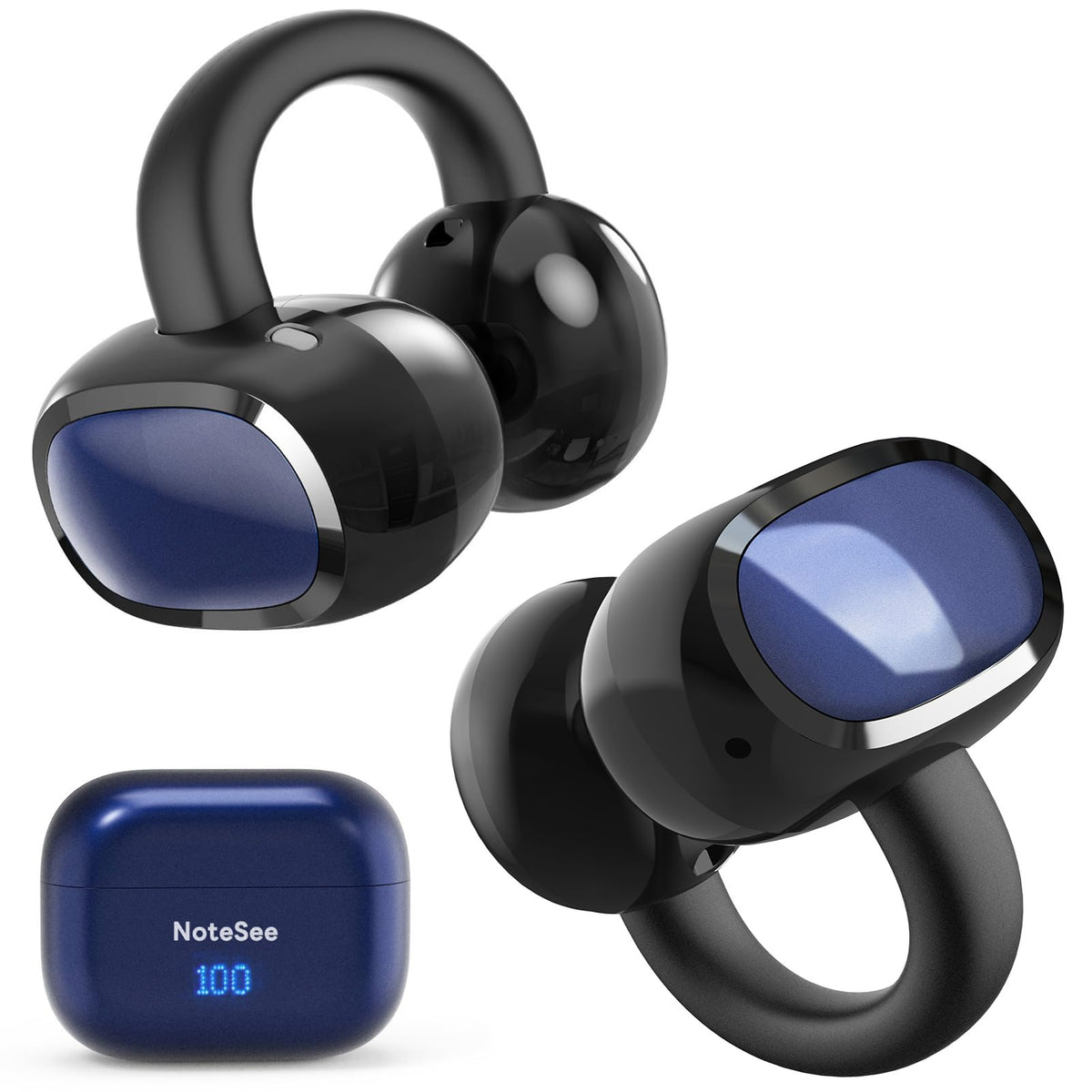 NoteSee front view showing open ear ring and lightweight comfort