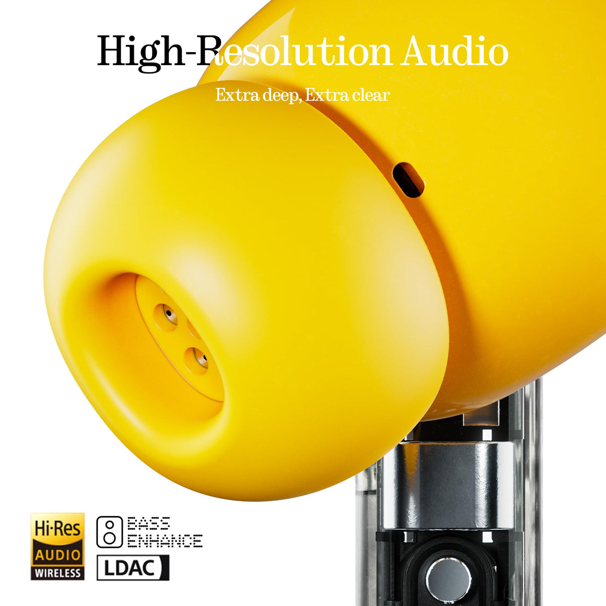 Nothing Ear (a) hi-res audio delivers detailed, spacious soundstage