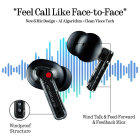 Nothing Ear a six microphones capture clearer voice during calls.