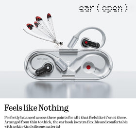 Nothing Ear Open with Bluetooth 5.3 and multipoint enables seamless device switching.