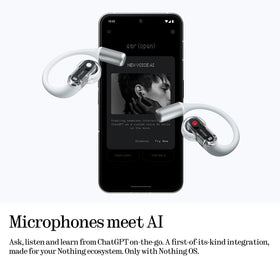 Nothing Ear Open dual AI mics deliver clear calls with noise reduction.