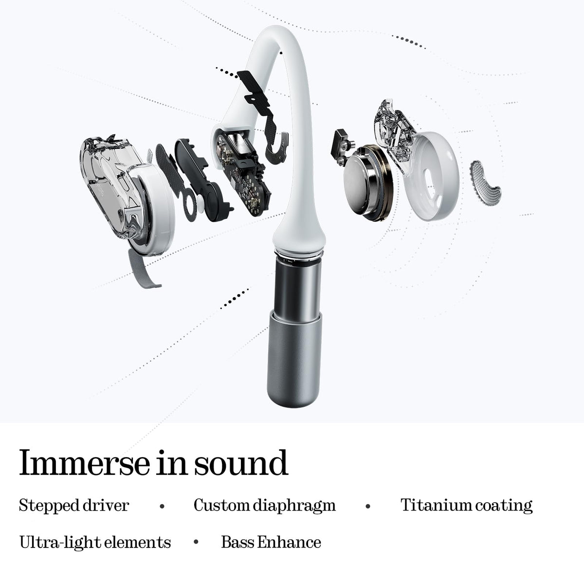 Nothing Ear Open uses a titanium diaphragm for rich bass while staying aware of surroundings.