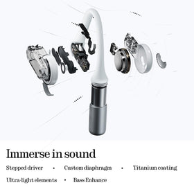 Nothing Ear Open uses a titanium diaphragm for rich bass while staying aware of surroundings.