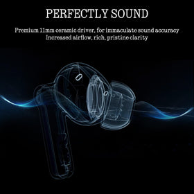 Nothing Ear Wireless Earbuds ceramic driver close-up, rich clarity with deep bass.