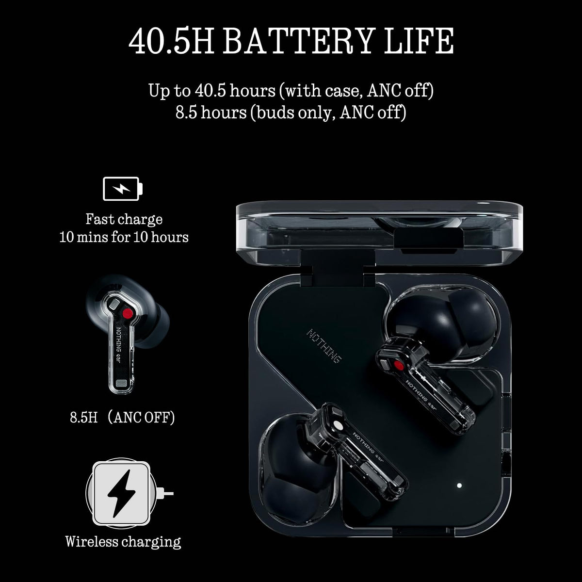Nothing Ear Wireless Earbuds dual-device usage, seamless switching between devices.