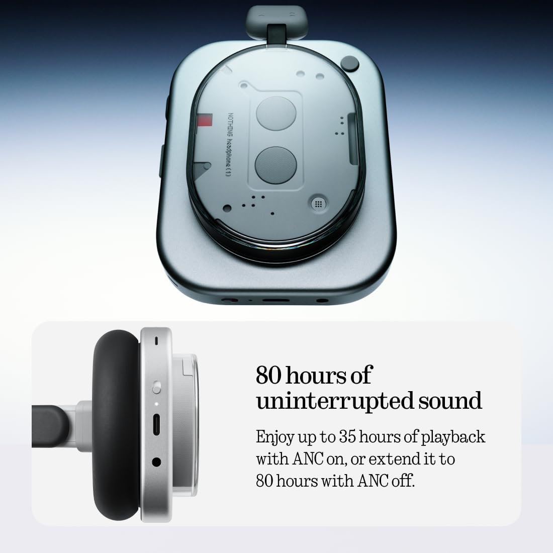 Nothing Headphone 1 LDAC Hi-Res wireless and USB audio capabilities