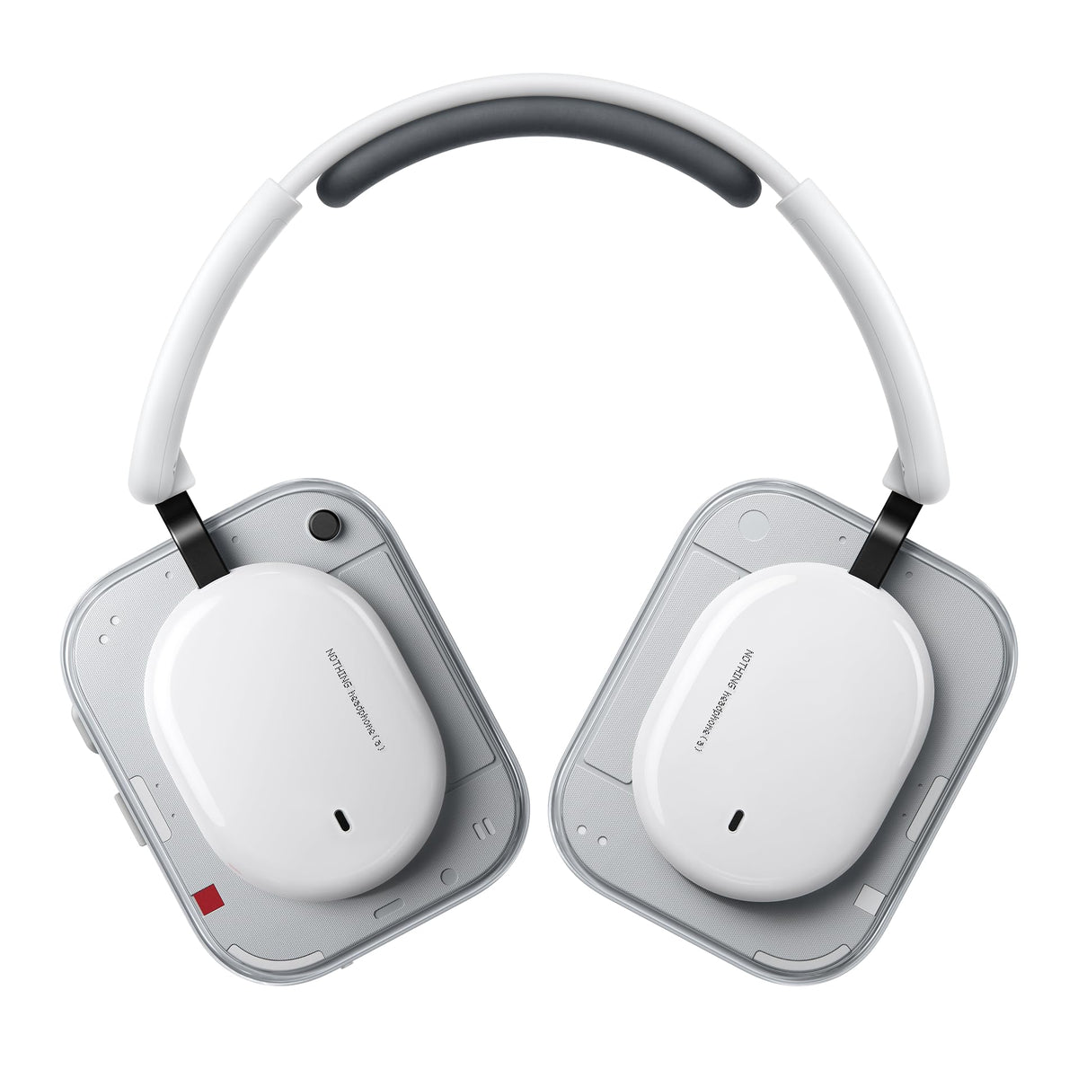 Nothing Headphone (a) over-ear front view highlighting sleek design and comfortable form.