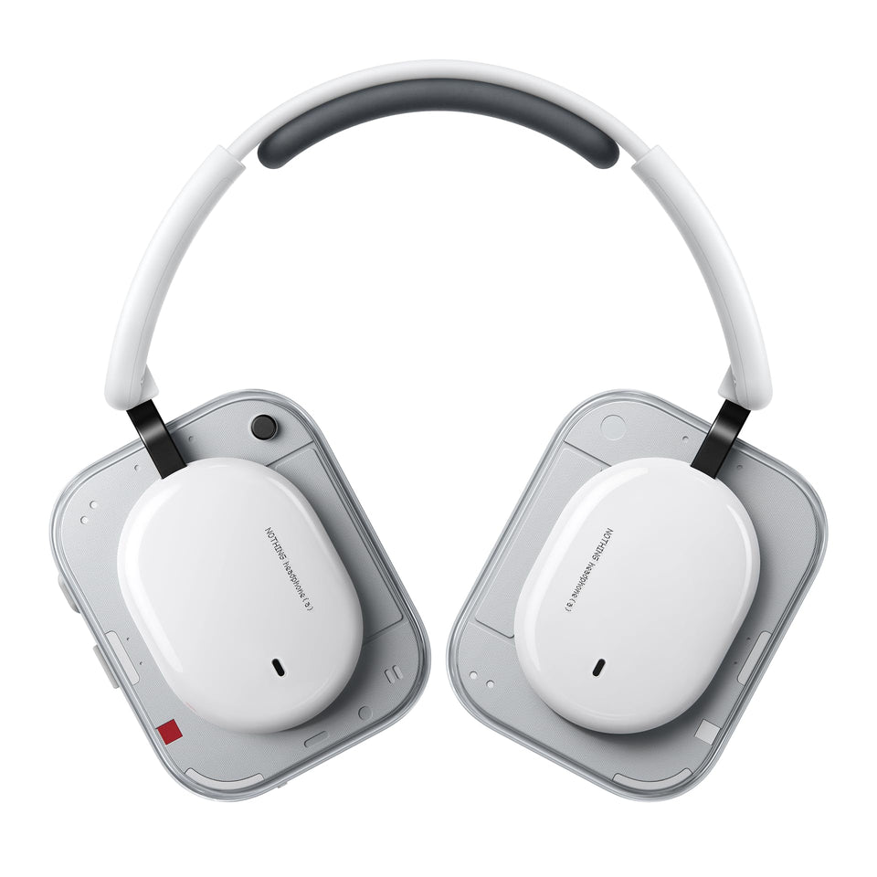 Nothing Headphone (a) over-ear front view highlighting sleek design and comfortable form.