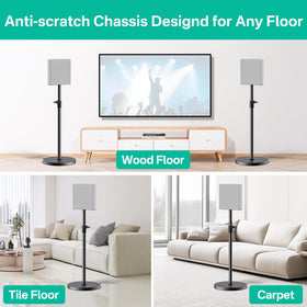 notiela lifestyle living room pair setup demonstrating neat surround sound arrangement benefit