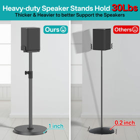 Notiela sturdy round base supports up to 30 lbs for secure mounting.