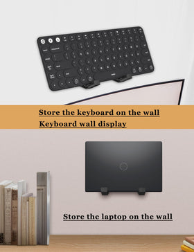 NOTMBESTM black wall-mount organizer for electronics reduces clutter and enhances room aesthetics.