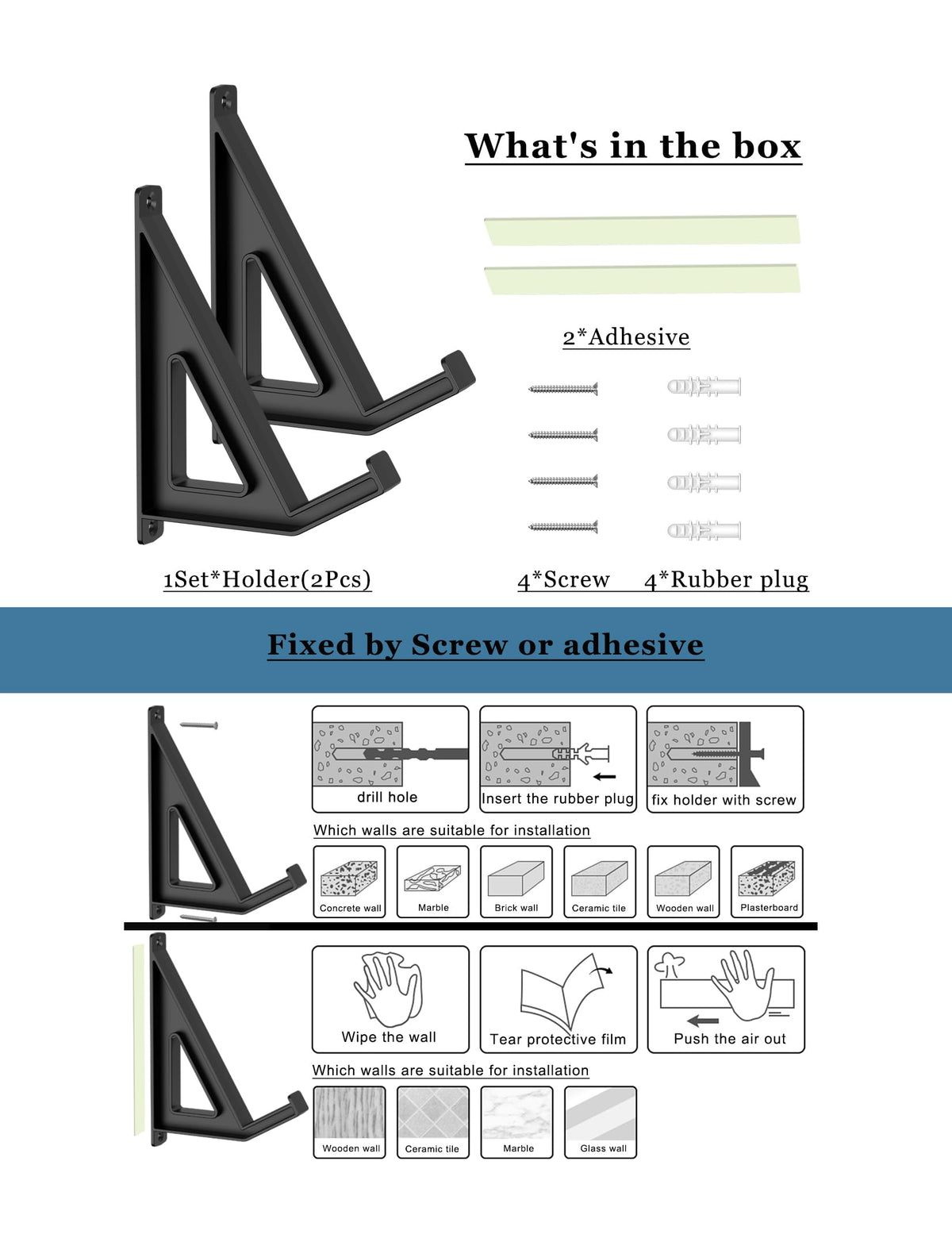 NOTMBESTM packaged with hardware enables quick setup and flexible placement.