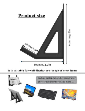 NOTMBESTM wall display rack for pictures and frames frees desk space while showcasing decor.