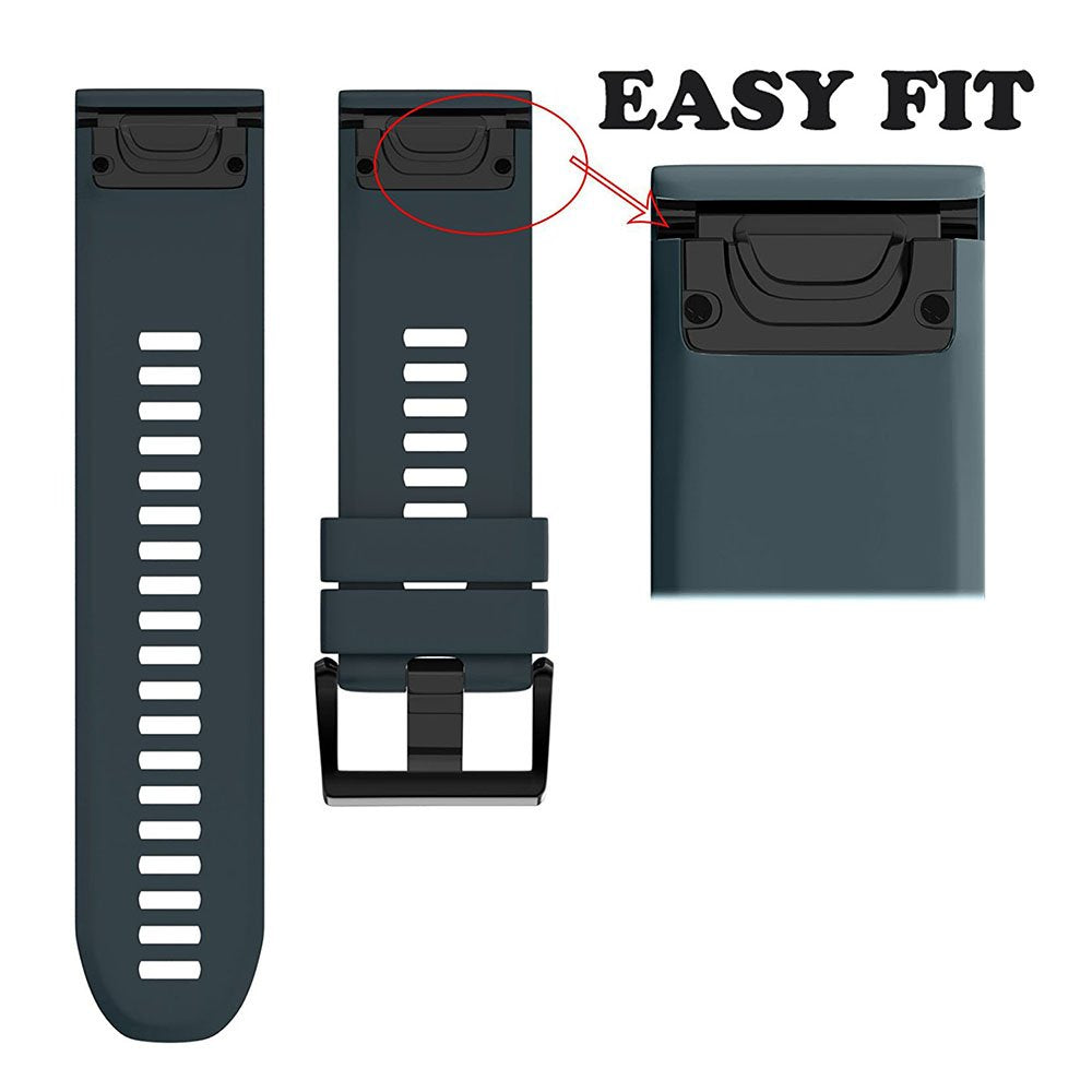 NotoCity 26mm band on Fenix; secure clasp for active workouts and cycling