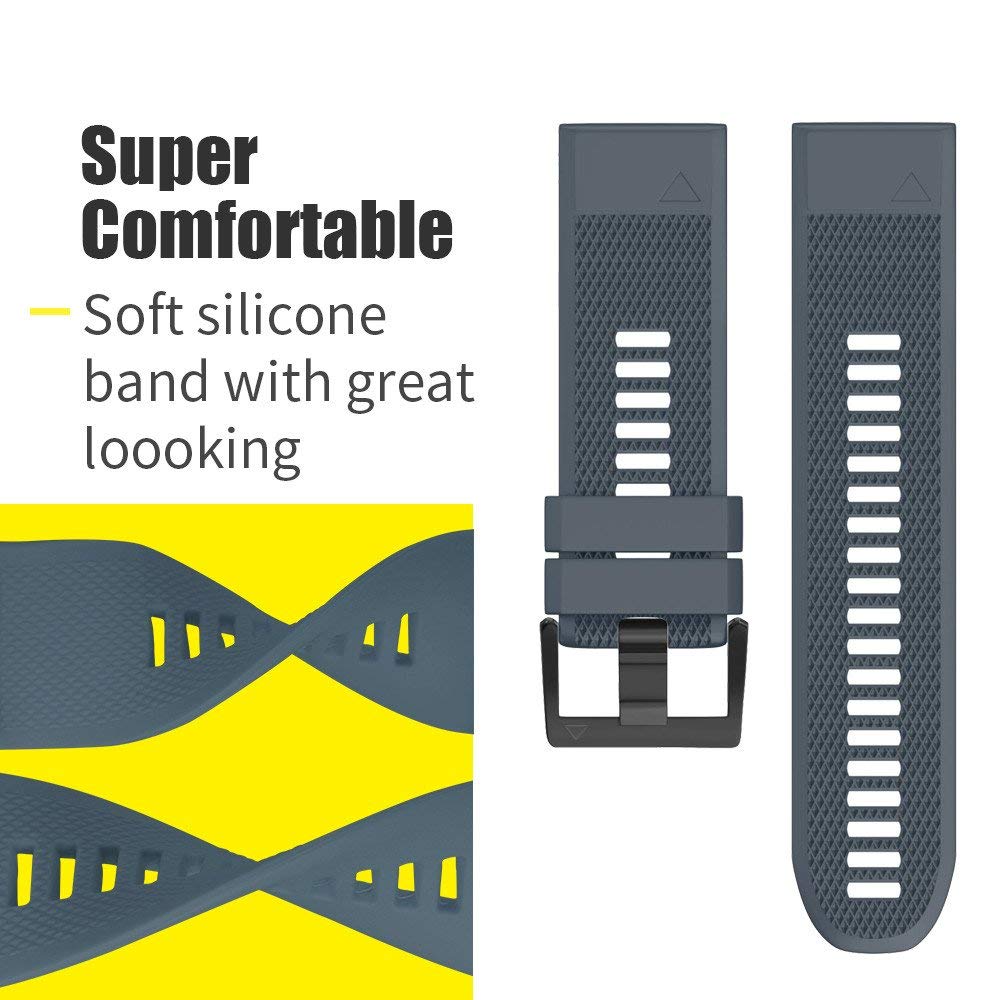 NotoCity soft silicone strap for Fenix 8; easy on-off design in action