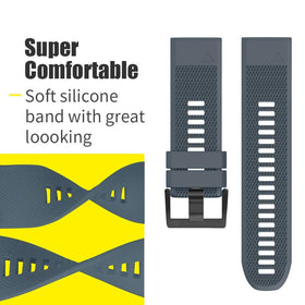 NotoCity soft silicone strap for Fenix 8; easy on-off design in action