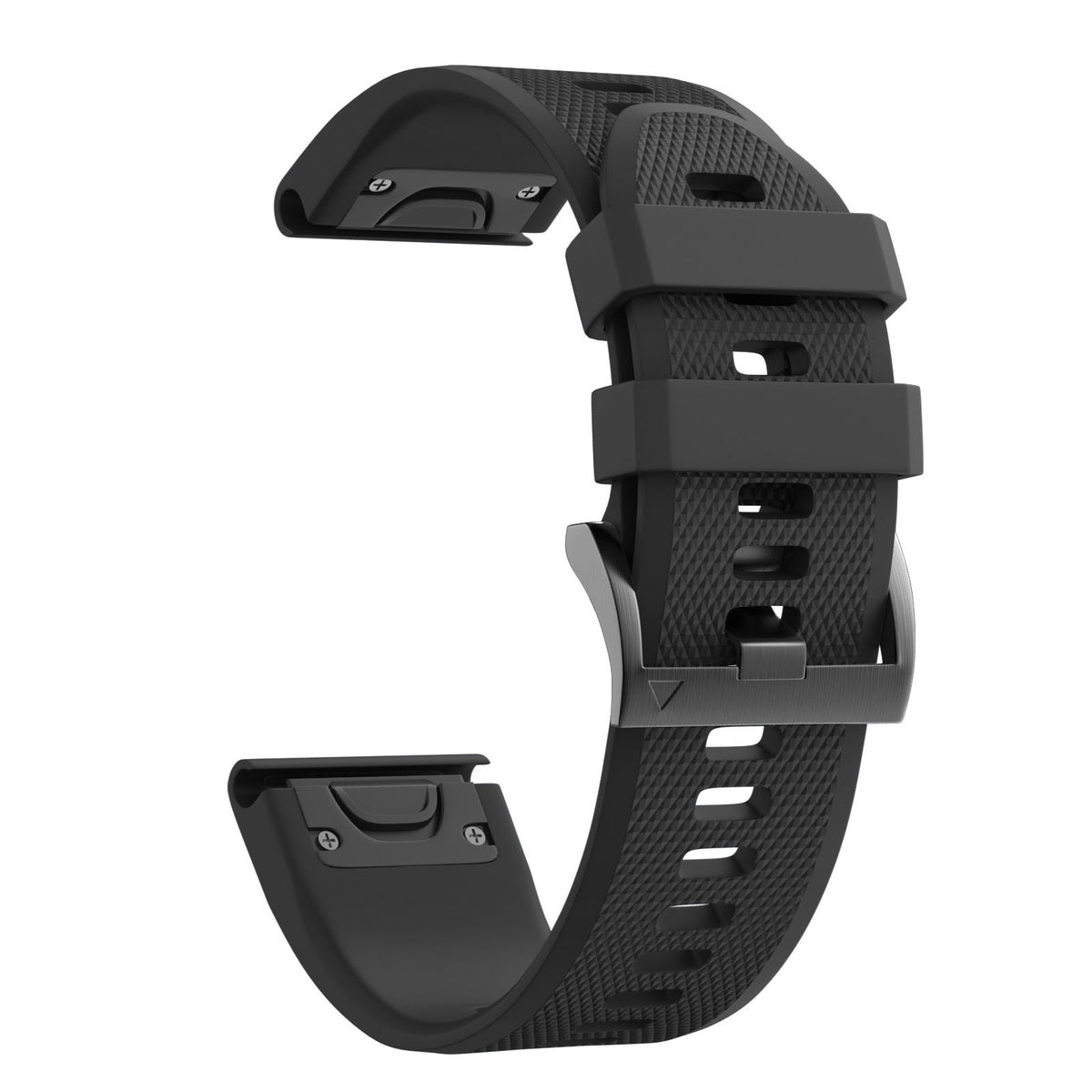 Notocity Fenix 26mm soft silicone band on watch for everyday comfort.