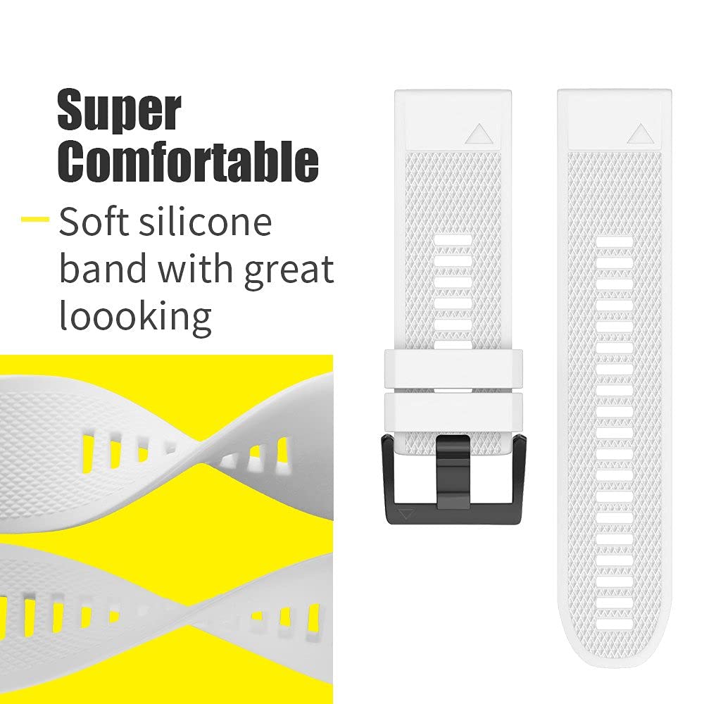 NotoCity Fenix 6X Pro silicone bracelet for reliable sport use.