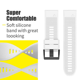NotoCity Fenix 6X Pro silicone bracelet for reliable sport use.