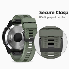 Soft silicone strap close up highlighting flexible comfortable wear