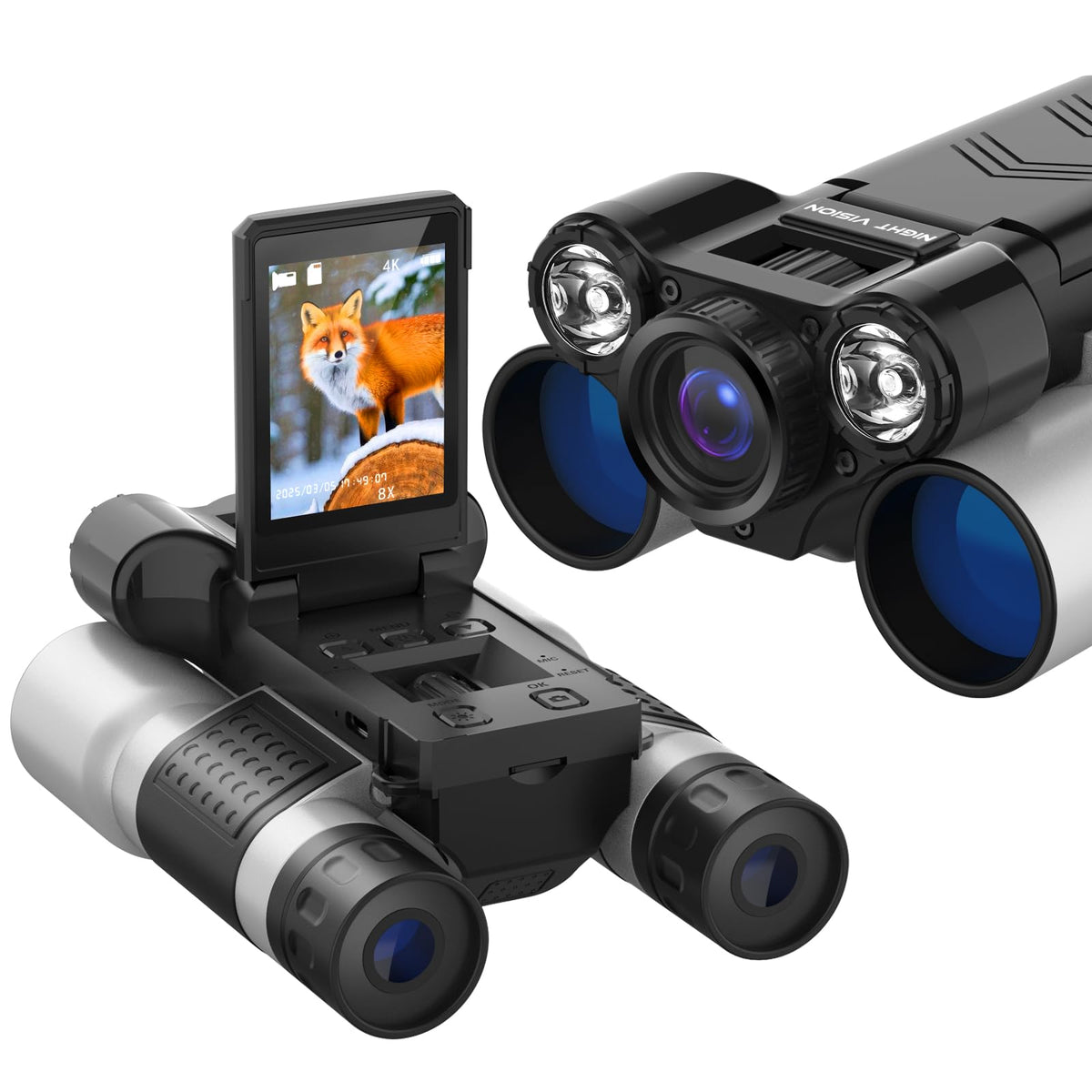 Nouaksy night vision binoculars with IPS screen for clear low-light viewing.