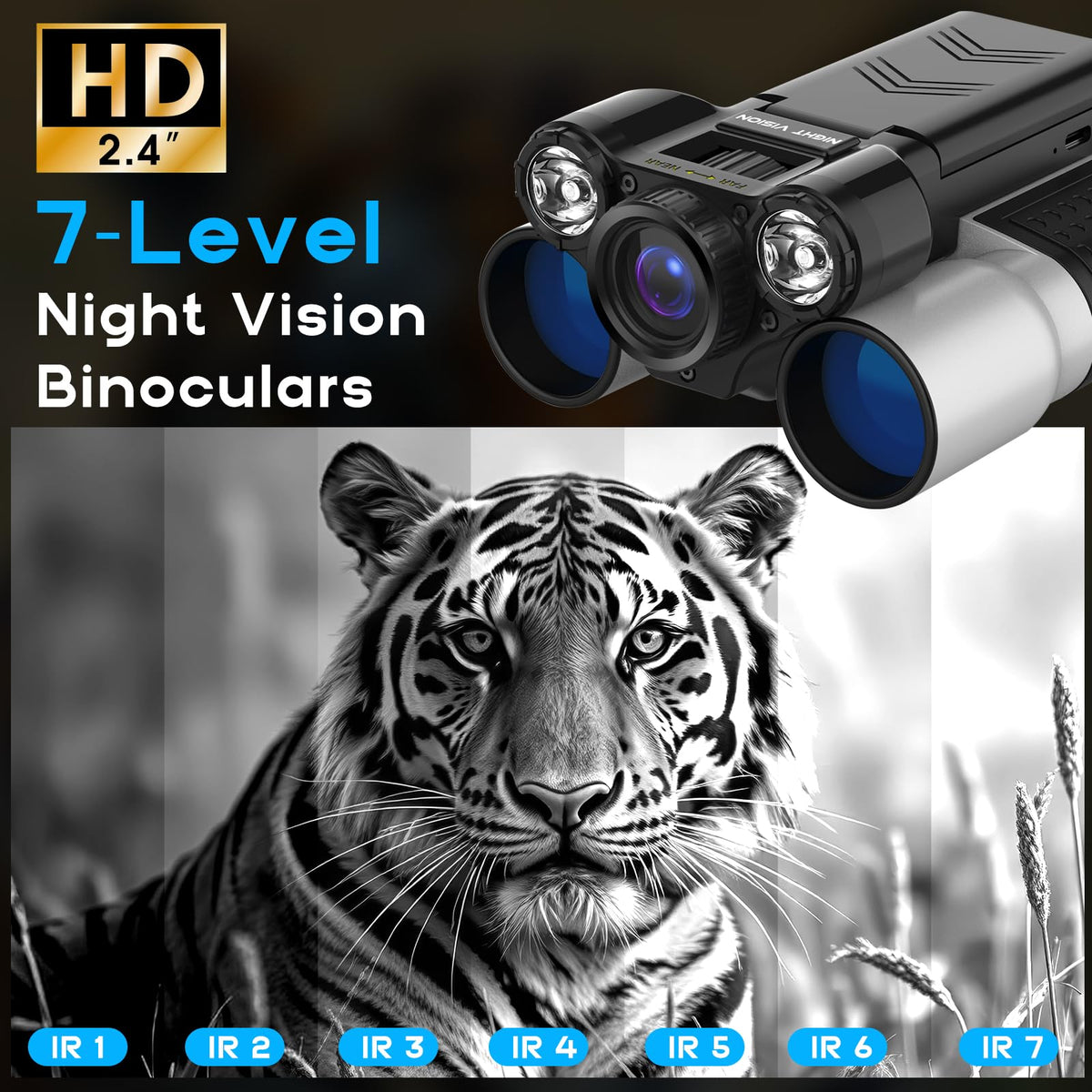 Nouaksy waterproof IPX7 binoculars withstand rain for rugged outdoor adventures