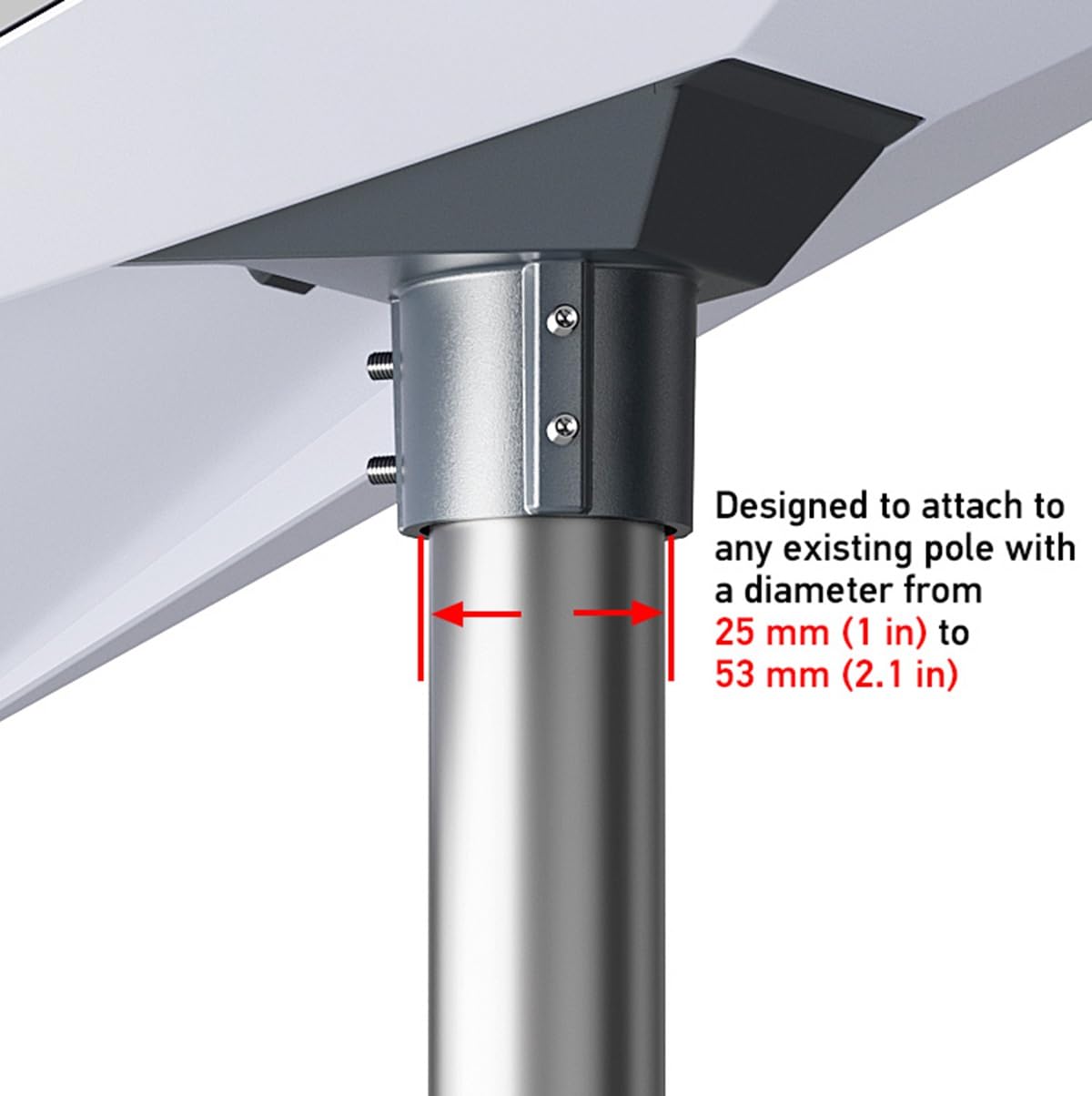NovaKits closeup of 70mm extended socket showing deeper dish engagement for wind resistance