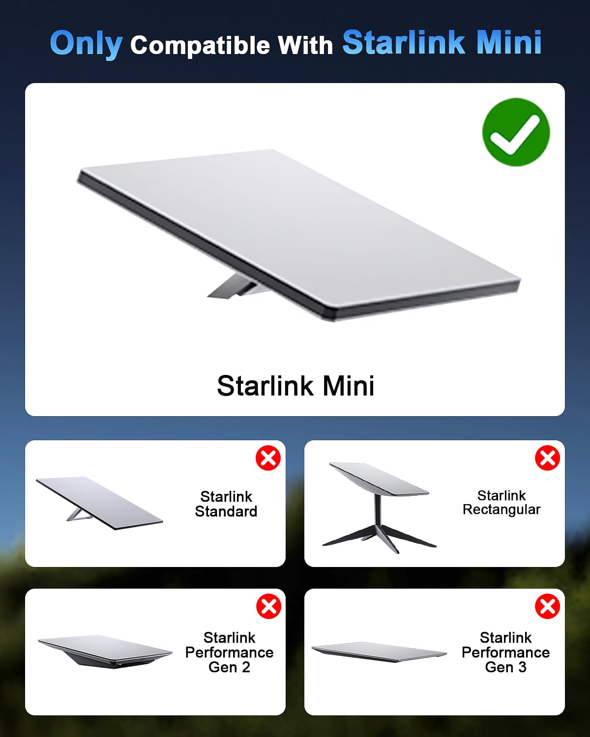 NovaKits Starlink Mini clamp with angled view demonstrates 360-degree adjustment for precise alignment.
