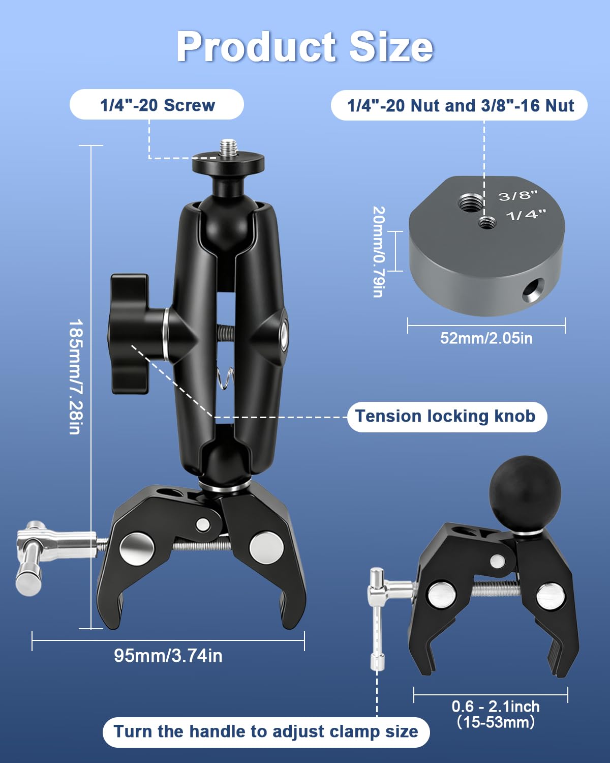 NovaKits Starlink Mini detachable clamp is travel-friendly for portable use.