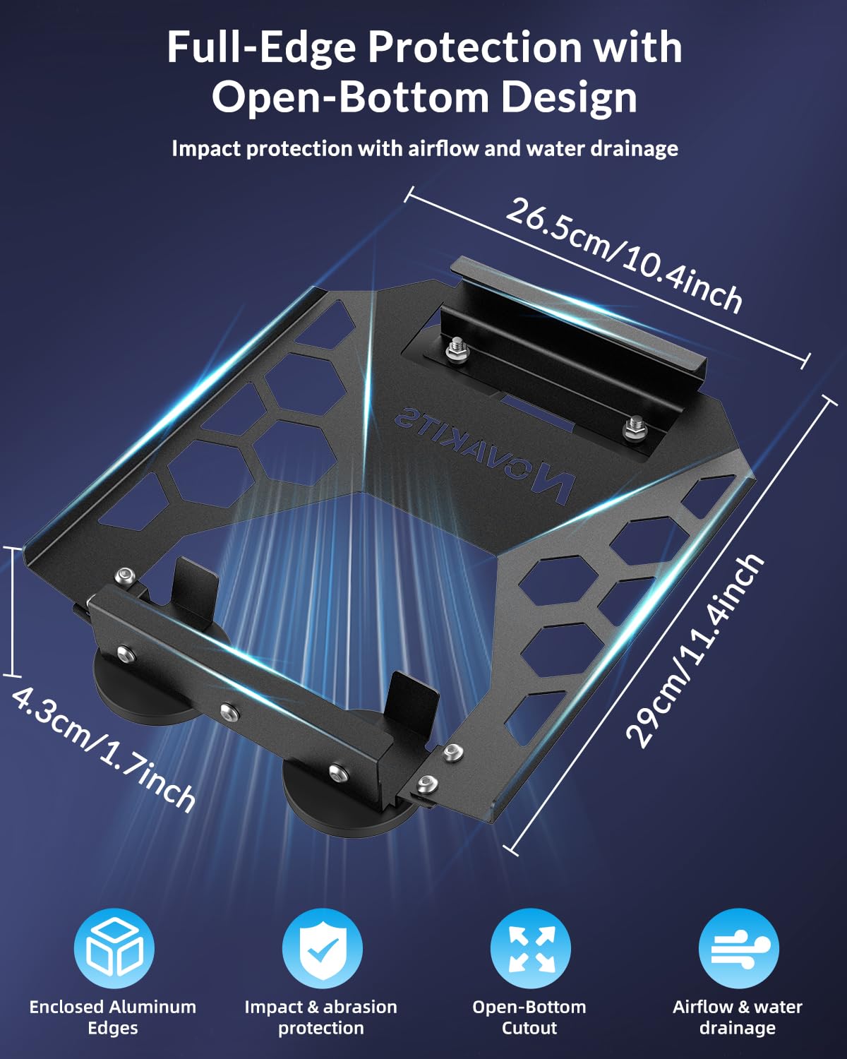 NovaKits Starlink Mini rubber-covered feet protect your roof
