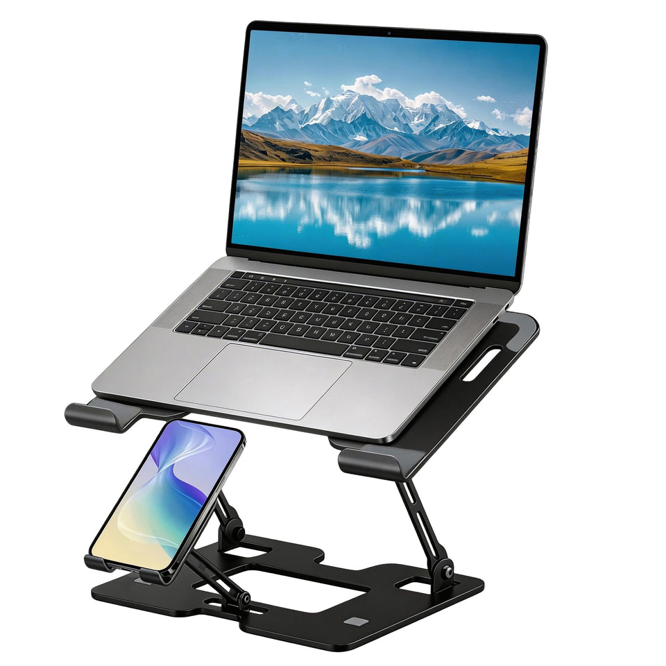 Novalunae ergonomic stand with adjustable height for better posture during long work sessions