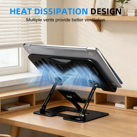 Novalunae foldable stand folded flat for easy transport and storage