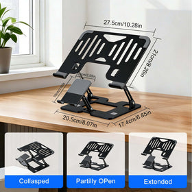 Novalunae stand showing tilt angle adjustment for personalized viewing