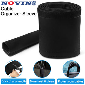 NOVINO front-deck cable organizer keeps lines secure and the area neat.