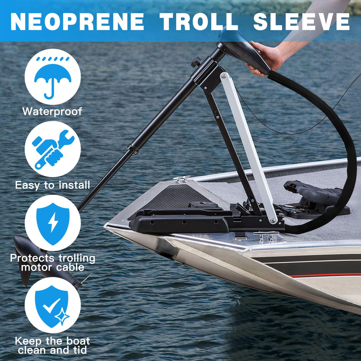NOVINO cable wrap with Velcro simplifies installation and re-adjustment on deck.