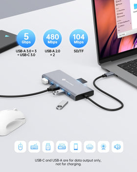 NOVOO on desk powering dual monitors and peripherals for higher productivity