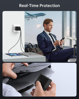 NOVOO three-port charging station powering multiple devices